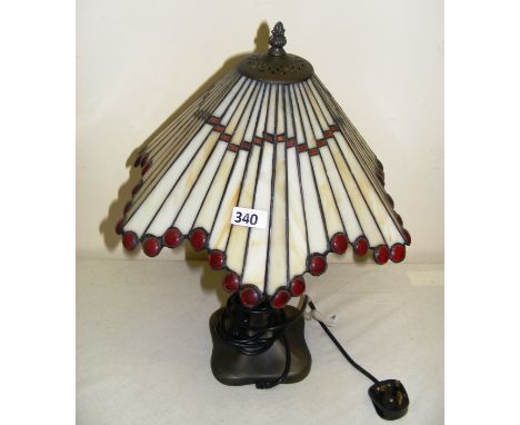 A Tiffany style table lamp.