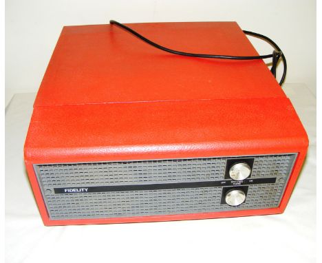 A Fidelity record player.