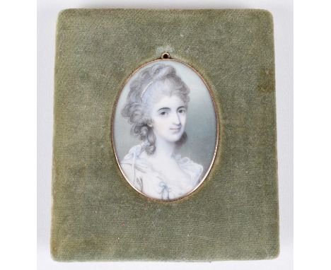 English School (18th century) Portrait miniature of the Honourable Diana Walpole, neé Grosset Unsigned, oval, watercolour on 