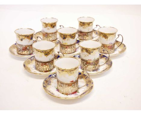 Hammersley silver mounted coffee set Hammersley silver mounted coffee set, the hallmarks for Birmingham 1970.No damage or res