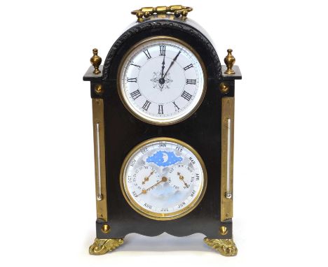 19th Century French ebonised mantel clock 19th Century French ebonised mantel clock, eight day movement, backplate stamped (D