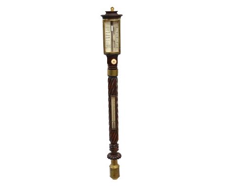 Mid-19th-century marine stick barometer Mid-19th-century marine stick barometer, signed Moon from Dolland London, molded cadd