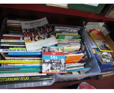 Railway Books - BR in colour 1948 - 68, ex-LNER lines LMS 150, portrait of Steam The Power of The B17's, etc:- Three Boxes.