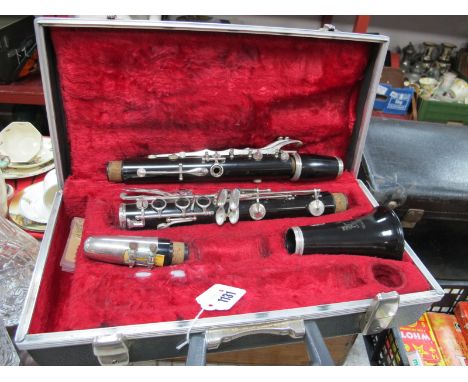 Boosey and Hawkes Ebonized Clarinet 'Regent', 428711, in case.