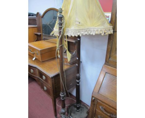 A Mahogany Standard Lamp, together with one other standard lamp. (2).