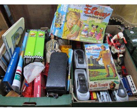 Die Cast Cars, Corgi London Transport Bus, Dinky Toys, Articulated lorry, etc, Fujica cine camera, watches, etc:- Two Boxes.