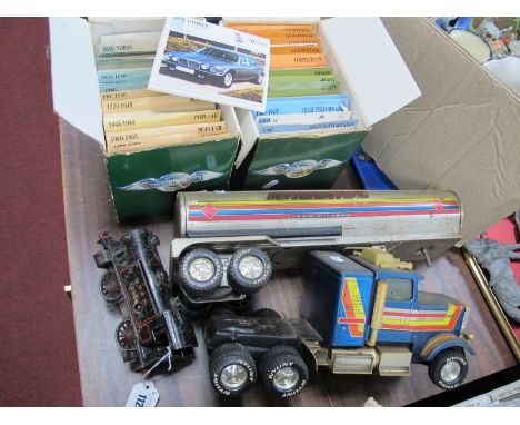 Nylint Gasohol Tanker. Hornby LNER 2856 Engine (damages), Classic Cars Collectors Club cards:- Two Boxes.