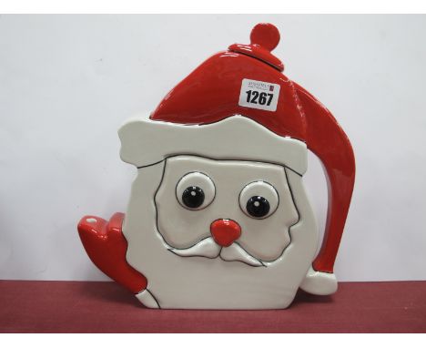 A Lorna Bailey Father Christmas Teapot, limited edition No 5/50, Nov 2005 (with certificate), 24.5cm high.