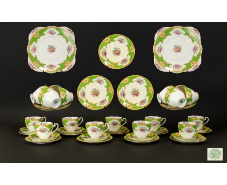 Grafton China A Part Coffee Service Approx twenty pieces in total to include demitasse and saucers, coffee pot, sugar bowl an