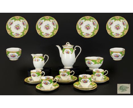 Crown Staffordshire Late 19th/Early 20th Century Part Tea Set In 'Togo' Pattern Comprising 29 pieces to include seven trios, 