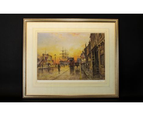 J.L. Chapman Artist Signed Print "Old Liverpool", signed by the artist lower right and bearing blind stamp, 36 x 48cm, framed