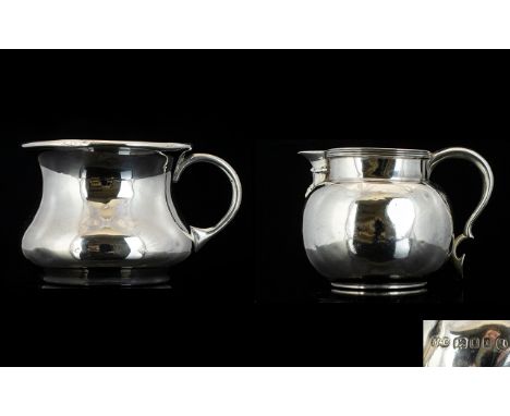 1930's Small Silver Milk Jug of Solid Construction. Hallmark London 1934, Maker M &amp; Co ( Munsey Silversmiths ) 146.2 gram