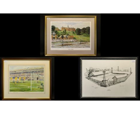  Glynis Kidson 'Blackburn Rovers' 150/1450, pencil signed to lower margin. Along with limited edition print of Ewood Park by 