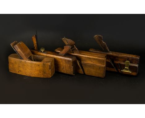 A Collection of Five (5) Vintage Wooden Planes.  Five planes of vintage interest.  Please see photographs.