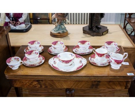 Paragon China A Part Tea Service Approx twenty three pieces in total to include six trio's, twin handle cake plate, single cu