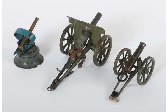 2 Kanonen Und Ein Geschutzwohl Marklin 1 Kl Kanone Mit Ringabzug 2 Speichenrader Armeegrun S