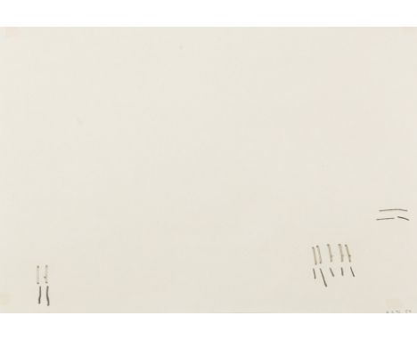 Karin Sander (1957 Bensberg) (F)'K.S.95.59', Mischtechnik auf Papier, 21 cm x 30 cm Blattmaß, monogrammiert, 95 datiert, beti