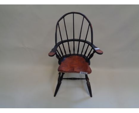 Apprentice Elm Windsor type chair with stick back