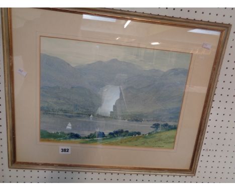Framed watercolour 'Coniston Lake' By Henry R Wilkinson ARCA