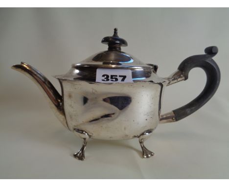 Edwardian Silver Bachelors Teapot Birmingham 1906 Total 226g weight