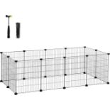 SONGMICS Outdoor Run DIY Small Animal Enclosure Small Animal Cage Puppy Run Rabbit Guinea Pig