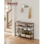 VASAGLE Shoe Rack 5 Tier, Narrow Shoe Storage-ER40