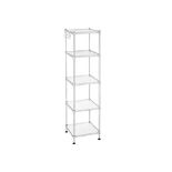 SONGMICS Bathroom Shelf Silver-ER40
