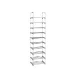 SONGMICS Grey Height-Adjustable Shoe Storage Organiser-ER46