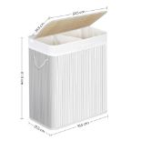 SONGMICS 2 Sections Laundry Basket-ER46