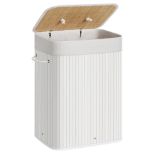 SONGMICS Bamboo Laundry Basket, 72L-ER46