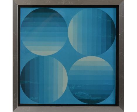 Victor Vasarely (1906 in Pécs - 1997 in Paris)Hold-K aus der Serie Progression 2, Farboffset, glanzfolienkaschiert, ca. 37x37