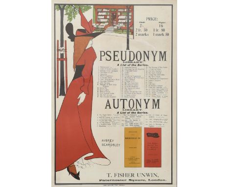 Aubrey Beardsley, after Pseudonym lithographic poster, originally printed by Unwin Brothers, re-issued by Anthony D'Offay, fr