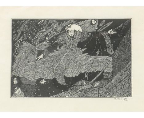 Harry Clarke (1889-1931) Rime of the Ancient Mariner, 1913 print on paper, framed signed in the print and dated 1913, 17.5 x 