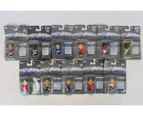 Corinthian - An assortment of 11 factory sealed blister packed Platinum Edition football figures to include #20024 Rise, #213