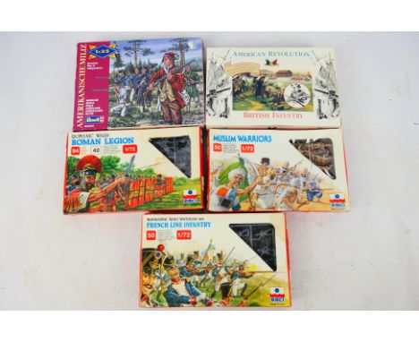 ESCI, Revell, Accurate Figures- Five boxed sets to include: ESCI 1/27 scale: #227 French Line Inventory, #238 Muslim Warriors