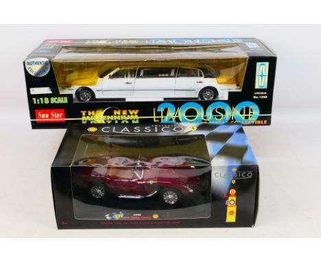 Sun Star - Classico - A pair of 1/18 scale diecast vehicles to include #1260 The New Millennium Edition Limousine 2000 and Fe