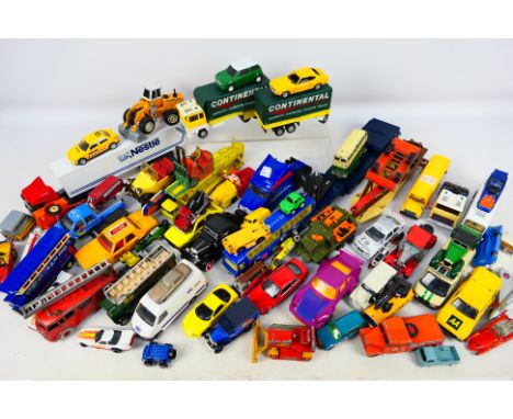 Dinky - Matchbox - Corgi - Others - An assortment of over 50 unboxed diecast vehicles in varying scales to include #K17 Case 