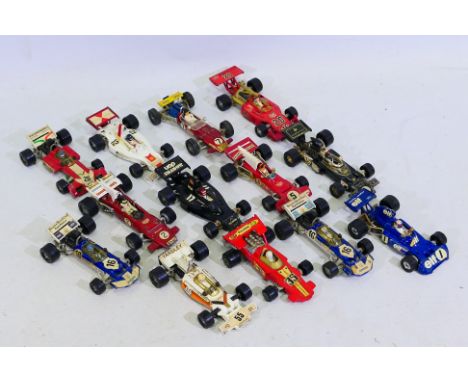 Corgi Whizzwheels - Dinky - An assortment of 13 unboxed 1/36 scale diecast race cars to include John Player Special F1, lotus