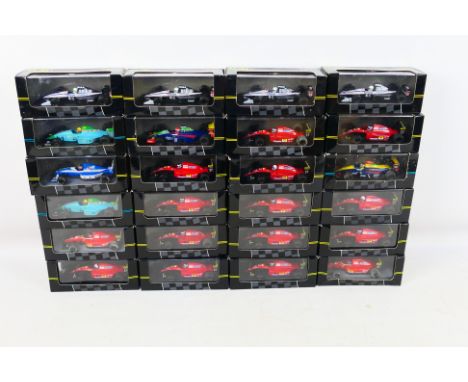 Onyx - 24 boxed 1/43 scale diecast racing cars to include 121B Ferrari 643 F1-91 Gianni Morbidelli, 090 Larrousse 90 Suzuki, 