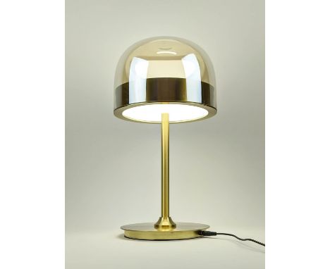 TABLE LAMP, 1960's Italian style, gilt metal with dome top, 45cm H. 