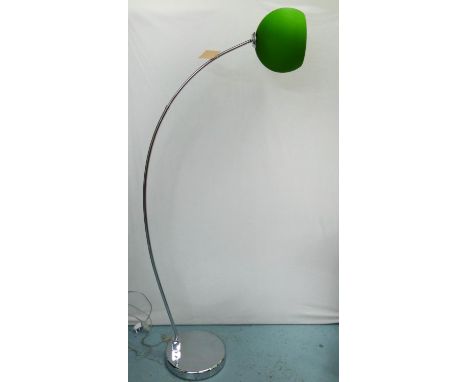FLOOR LAMP, 197cm H, green shade. 