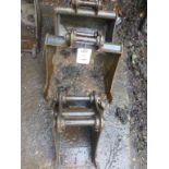 2 x 2 ft. and 1 x 1 ft. mini excavator buckets (for CAT 3-tonne excavator)