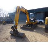 JCB 8052 rubber tracked midi excavator (2006), indicated hours 4361.3, VIN no. SLP080506E1178212,