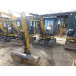 Caterpillar 302.5 rubber tracked mini excavator (2002), indicated hours 4756.6, PIN no.