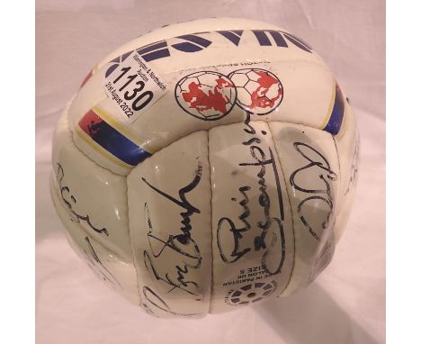 Mystery signed Quasar football. P&amp;P Group 2 (£18+VAT for the first lot and £3+VAT for subsequent lots) 