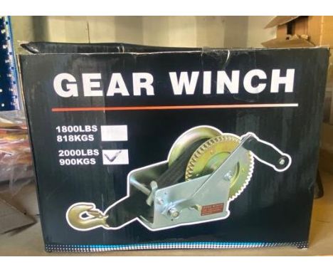 2000lb manual gear winch, unused. Not available for in-house P&amp;P 