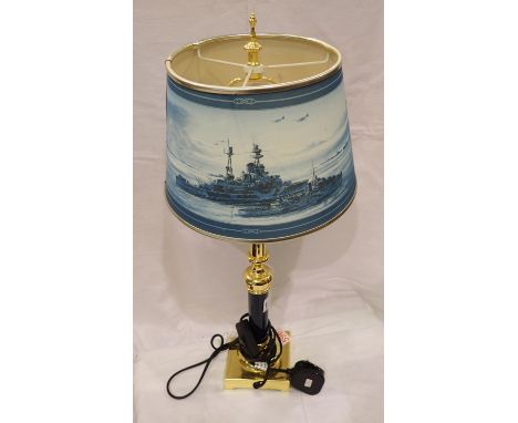 Bradford Exchange D Day 70th anniversary commemorative lamp, H: 50 cm. All electrical items in this lot have been PAT tested 