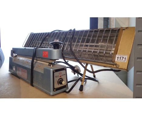 MEC ME-300HC impulse sealer and a three bar electric heater. All electrical items in this lot have been PAT tested for safety