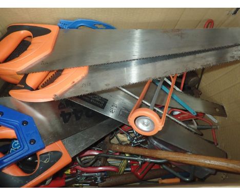 Quantity of mixed hand tools including hammers. Not available for in-house P&amp;P 
