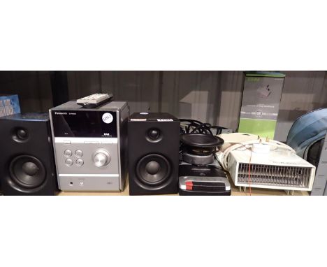 Mixed electrical lot including a Panasonic DAB stereo system etc. All electrical items in this lot have been PAT tested for s